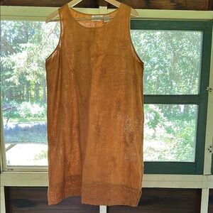 Vintage Linen Y2K Shift Dress by Cotton Connection XL